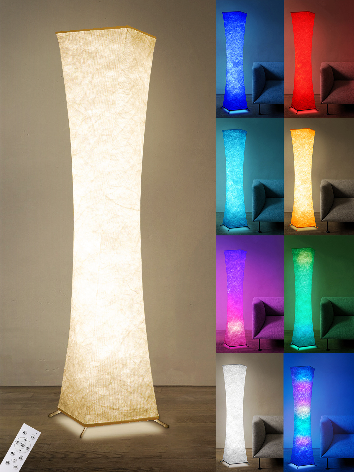 Living room floor lamp Creative lamp bedroom remote control led corner small waist colorful RGB atmosphere lamp cross-border supply