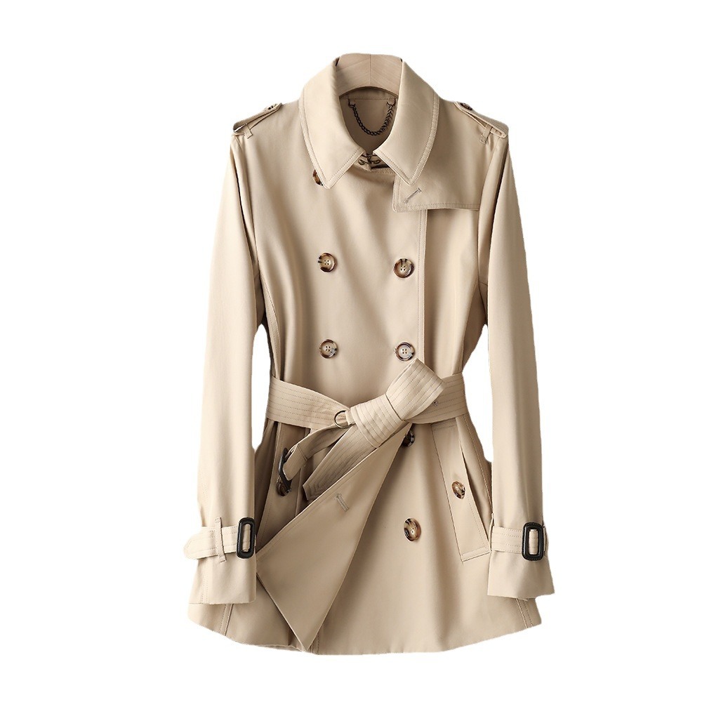 DFVF Yi element trench coat women's 2023 new mid-length fried street small British wind spring and autumn coat women's spot