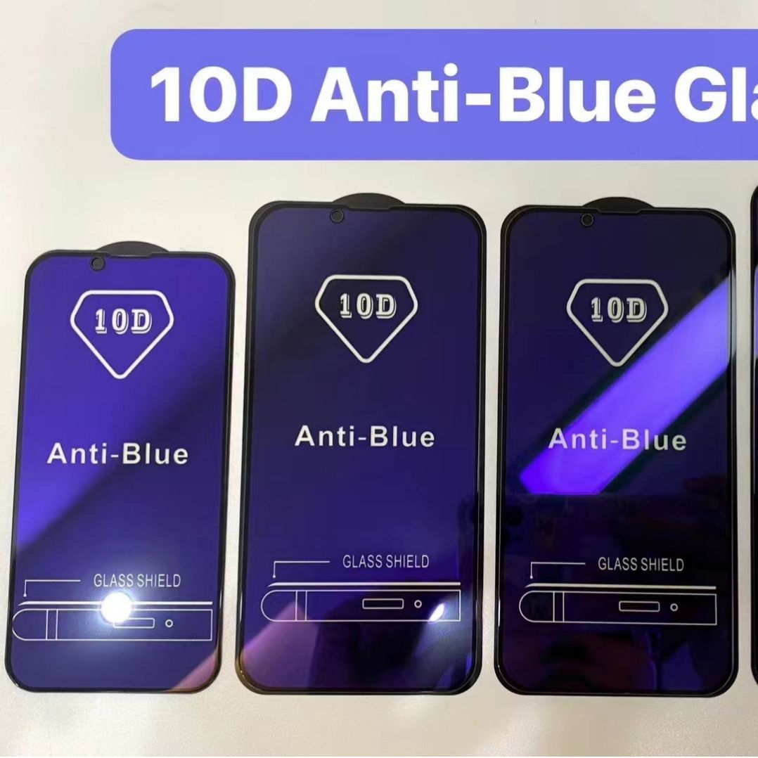 Suitable for Apple 15 purple light tempered film iPhone 15 pro max anti blue glass film