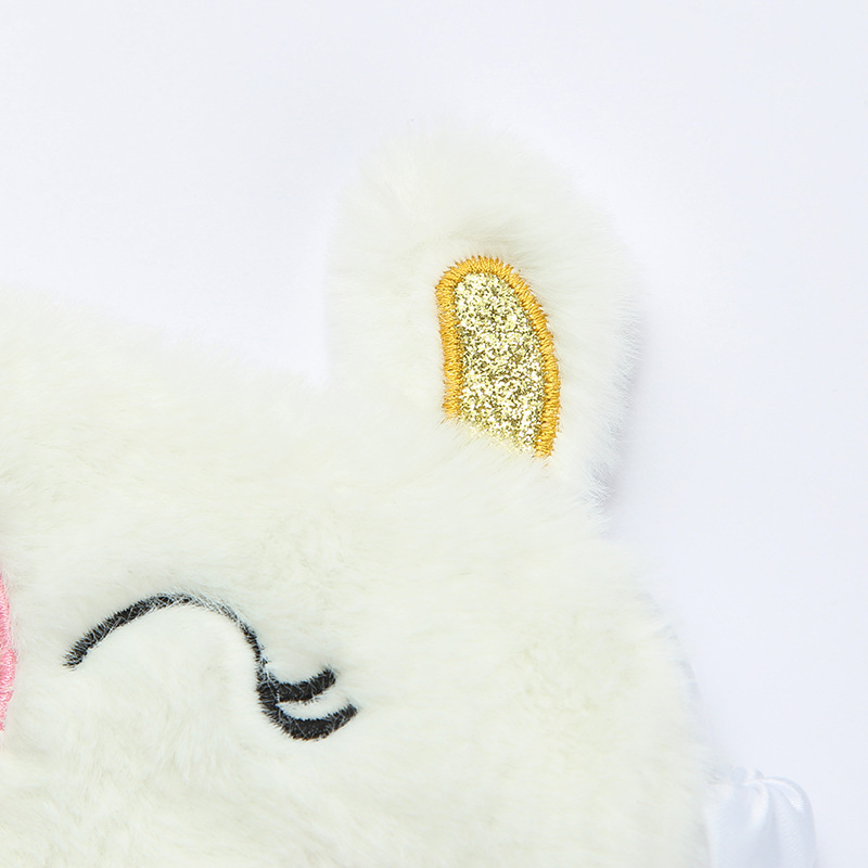 Imitation rabbit hair cute children cartoon eye mask lunch break shading comfortable sleep eye mask manufacturers wholesale