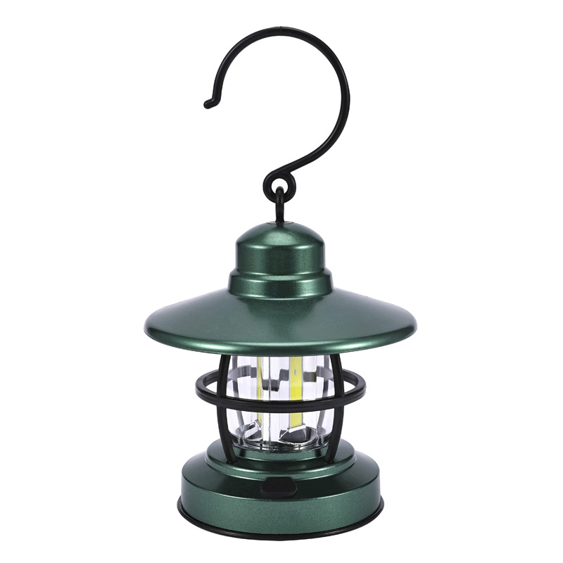Retro pony lamp outdoor lighting cross-border new camping lamp COB outdoor retro portable mini hanging LED