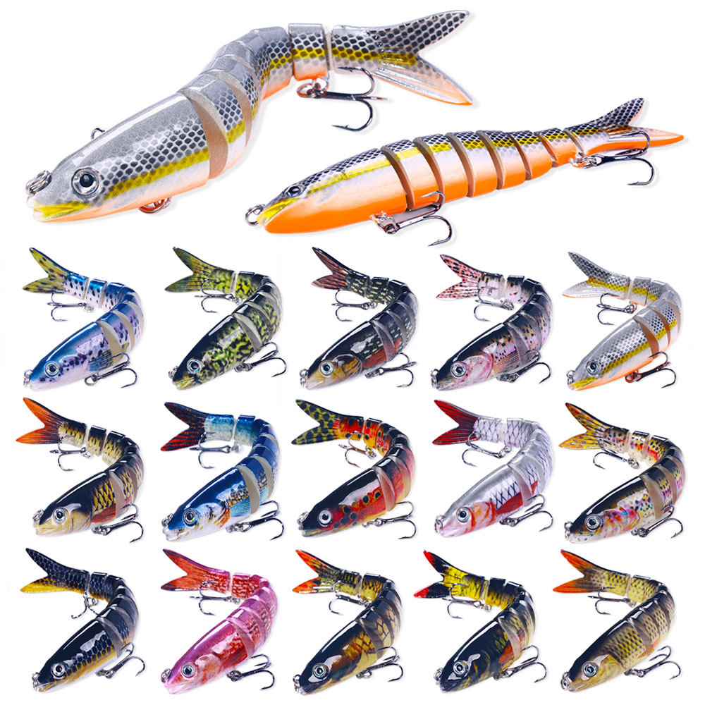 New Luya Bait Multi-section Fish 16 Color 13cm 18g Bionic Multi-section Bait Hard Bait Foreign Trade Luya Fishing Fake Bait