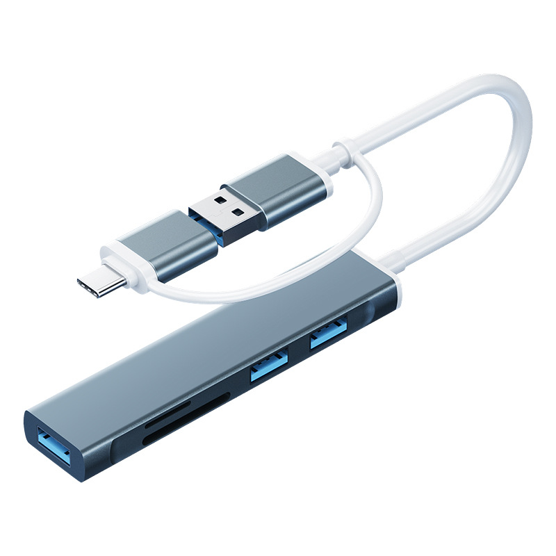 Type-c aluminum alloy docking station 3.0USB expansion dock gigabit network port HUB HUB computer splitter