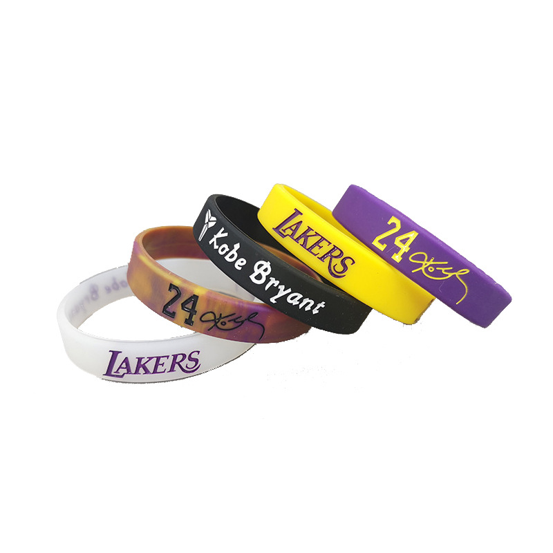 nba star wrist strap Kobe Curry Nick Yang jewelry bracelet basketball sports silicone luminous bracelet wholesale