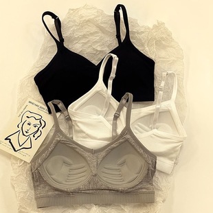 Girl's underwear wrapped chest one-piece wireless student gathered small chest development period camisole female tube top new