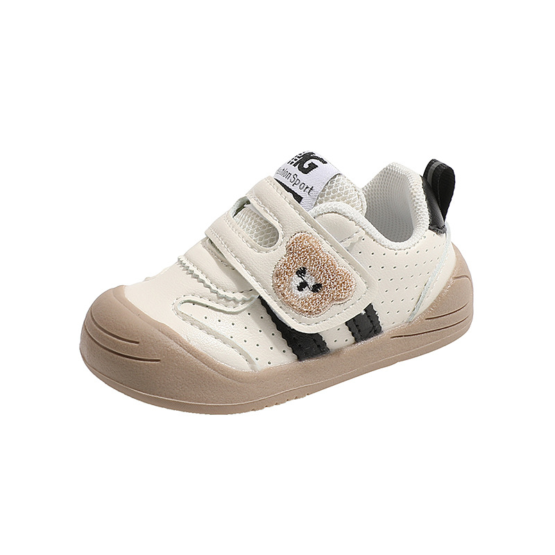 Baby toddler shoes 2024 spring new baby shoes baby shoes autumn children's shoes Children's bear embroidery cross-border