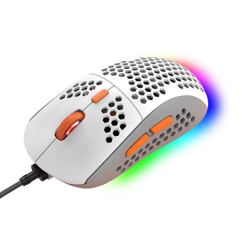 M8 カラーブロック Rgb ゲーミングマウスデスクトップラップトップ用にカスタマイズ可能有線マクロ定義軽量マウス|undefined