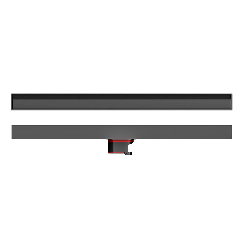 Thickened 304 stainless steel long linear floor drain toilet gun gray very narrow long floor drain deodorant invisible drainage
