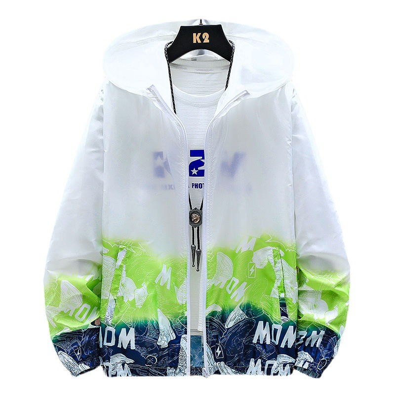 2023 New Arrival Summer Patchwork Printed Breathable Sun Protection Clothing Men's Sports Outdoor Skin Coat ins Sun Protection Clothing Women