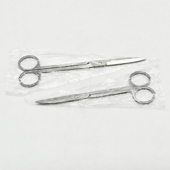 Wholesale stainless steel scissors elbow tip 14cm16cm18cm teaching scissors experimental teaching materials first aid kit accessories