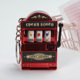 Mini Fruit Machine Keychain Pendant Turnaround Game Tiger LaBa Machine Small Jewelry Lucky Draw Hanging Ornaments
