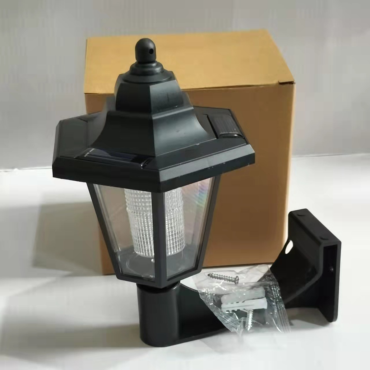 E-commerce cross-border solar hexagonal wall lamp outdoor waterproof courtyard villa hexagonal court lighting wall lamp