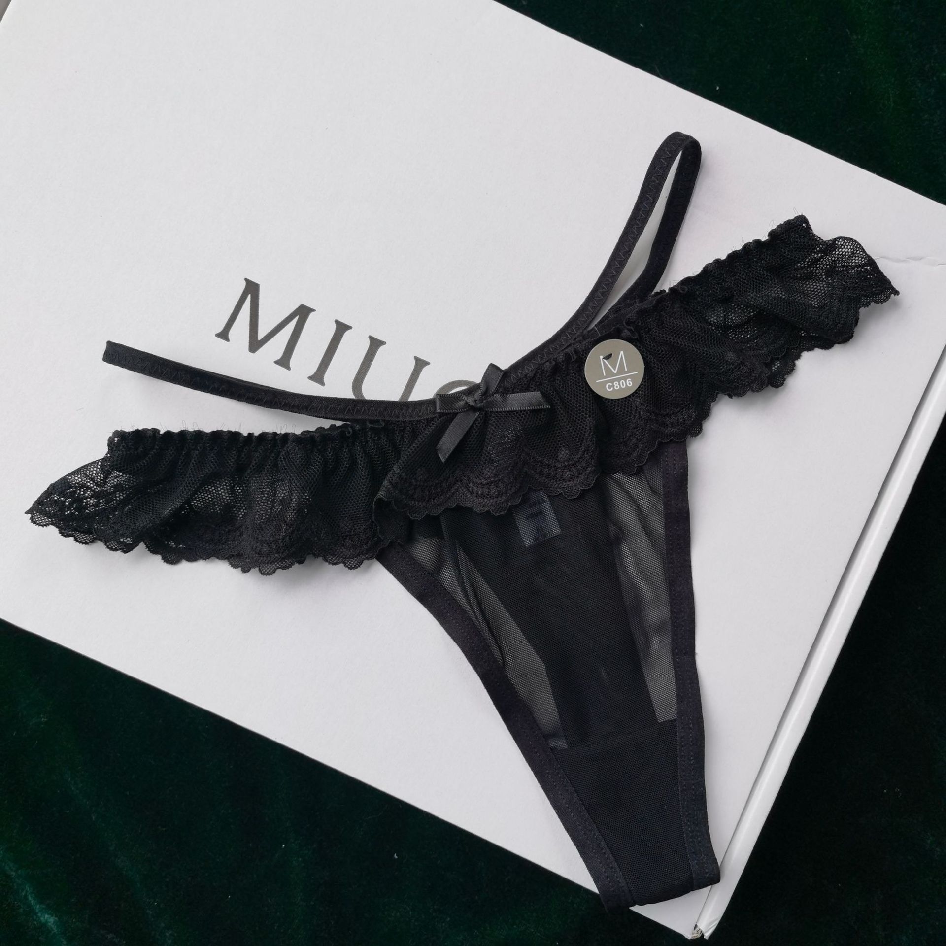 Cross-border Products Thin Lace Transparent Sexy G-string Sling Underwear Women's Temptation