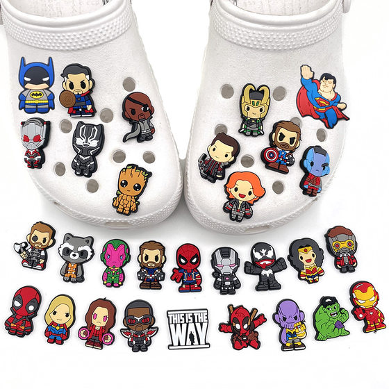 Marvel Series Croc Shoe Flower Detachable Shoe Flower Shoe Buckle PVC Shoe Flower Decorative Buckle