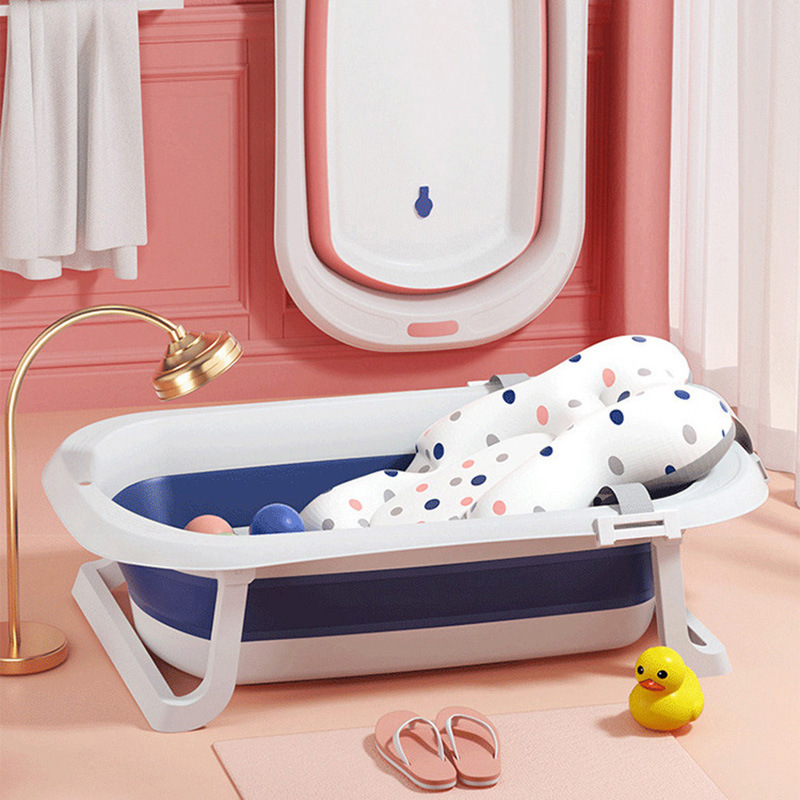 Baby bath tub children's folding bathtub household reclining newborn large bath bucket baby bath bucket suit