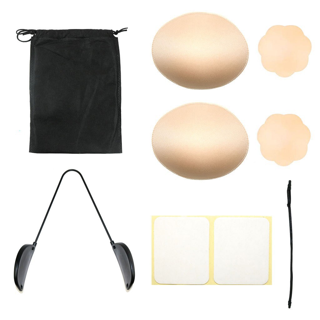 Frontless Bra Invisible Breast Sticker Breathable Silicone Bra Sticker Adjustable Bump Anti-running Seamless Breast Sticker
