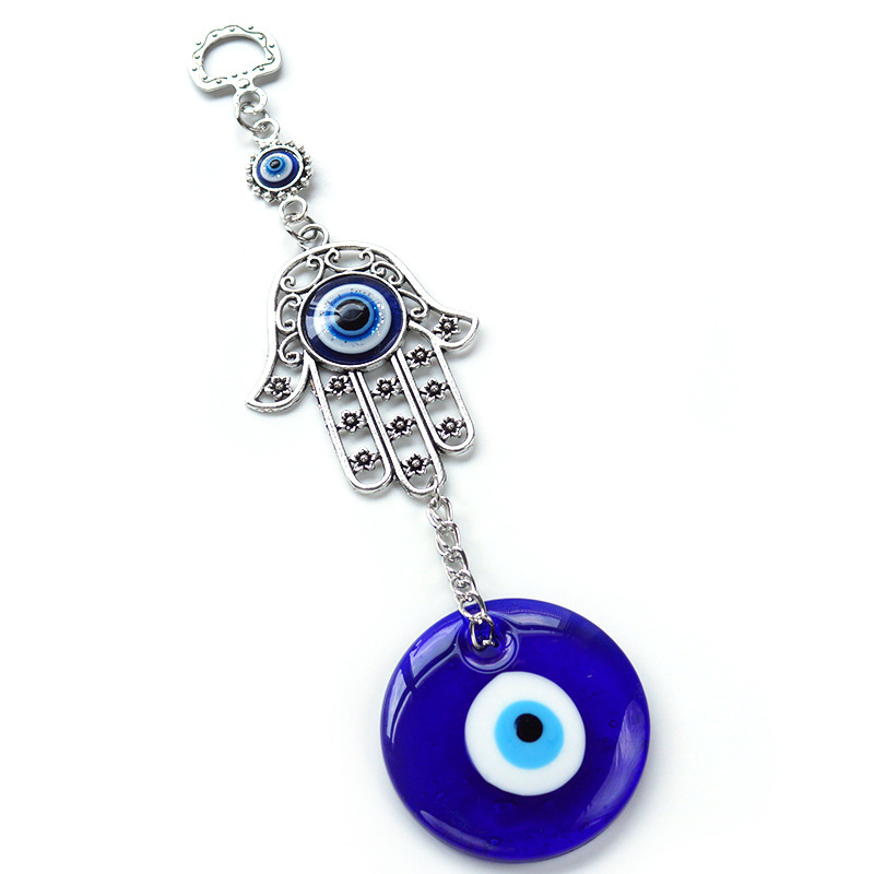 Blue eyes alloy Palm pendant Devil's Eye Glass Eye pendant Turkish jewelry foreign trade cross-border supply