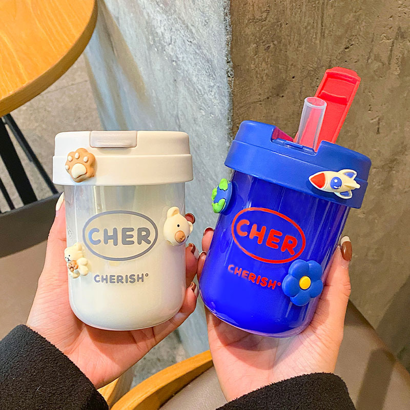迷你噸噸杯女可愛塑料杯簡約便攜高顏值吸管水杯小容量咖啡隨手杯