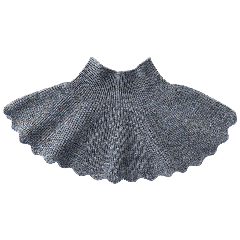 Big factory direct autumn and winter knitted shawl fake collar children warm fake semi-high collar pullover wool scarf 1022