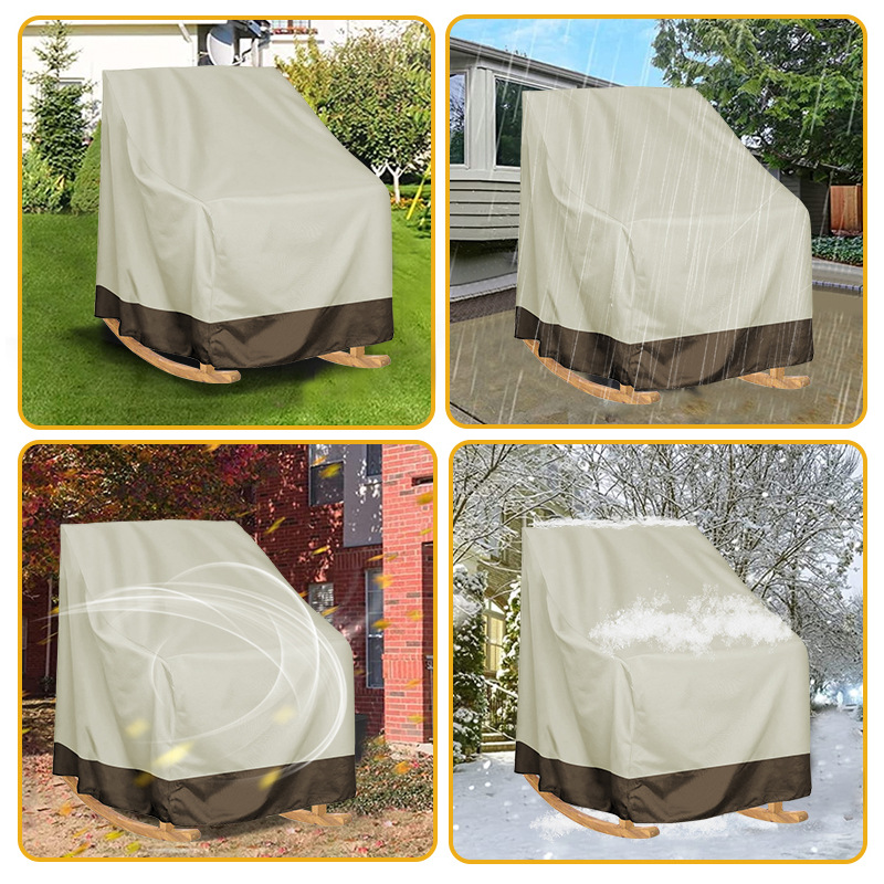 Cross-border Explosions Outdoor Courtyard Waterproof Single Rocking Chair Cover Garden Oxford Cloth Dust-proof Furniture Protective Cover
