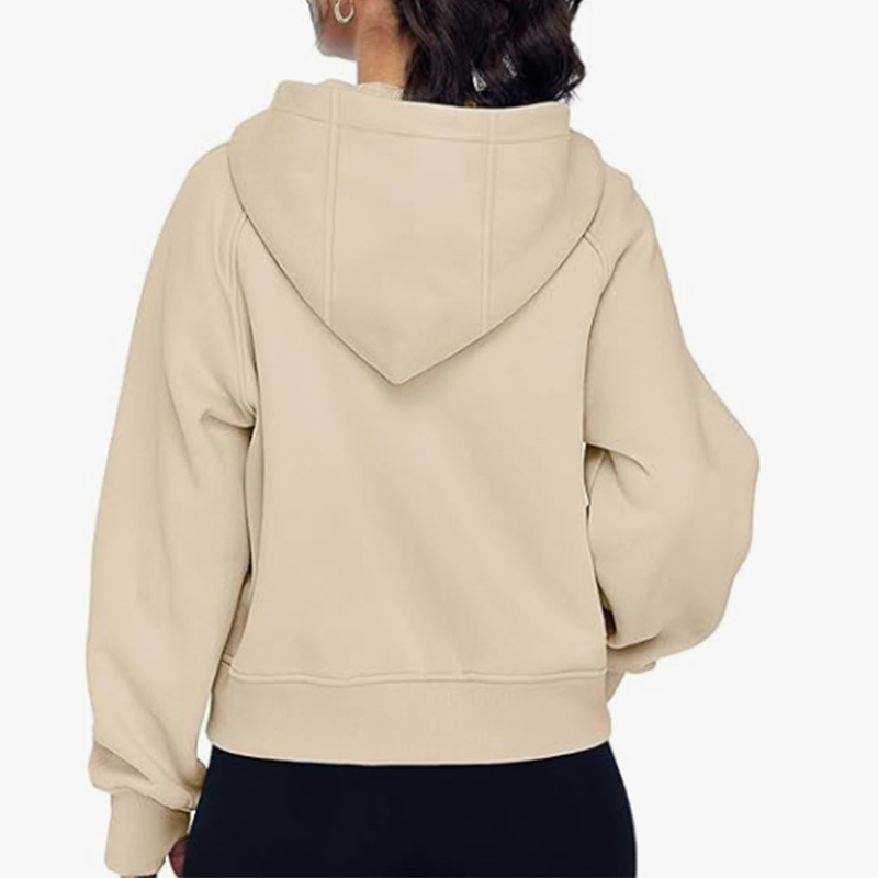 European and American Foreign trade cross-border Amazon independent station 2023 new women's autumn and winter coat hooded cardigan zipper sweater
