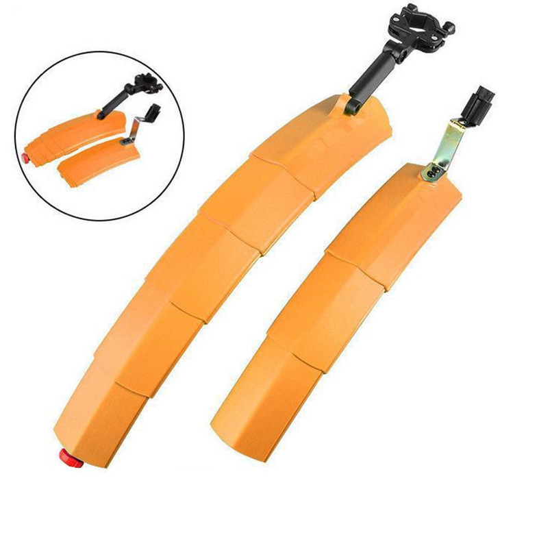 LED bicycle telescopic Fender mountain bike rain shield mud tile all-inclusive rain shield 26 inch with light