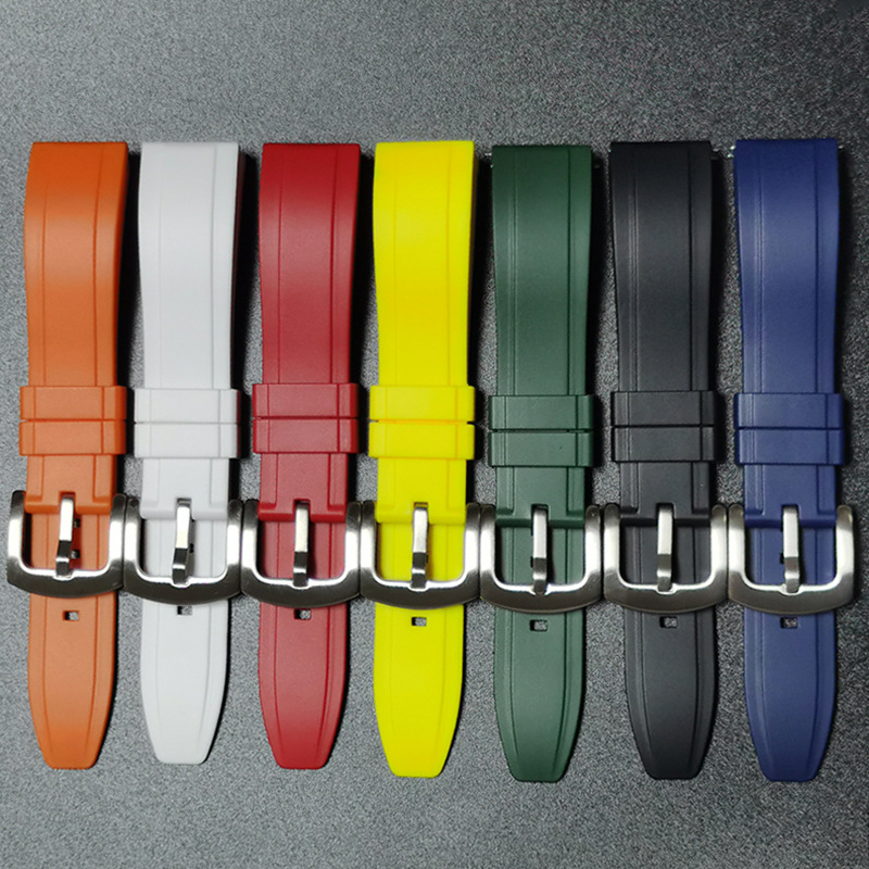 Yellow White green 20 22 24 26mm diving can quick release switch TPU water ghost watch strap
