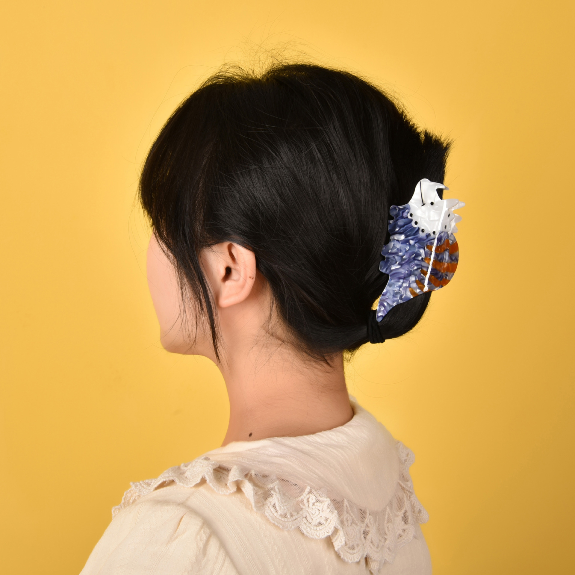 Accessori per capelli YHJ 2024 Nuovo fermaglio per capelli a forma di dinosauro con animali dei cartoni animati, in acetato, con arricciatura posteriore, con squalo_voghion.com