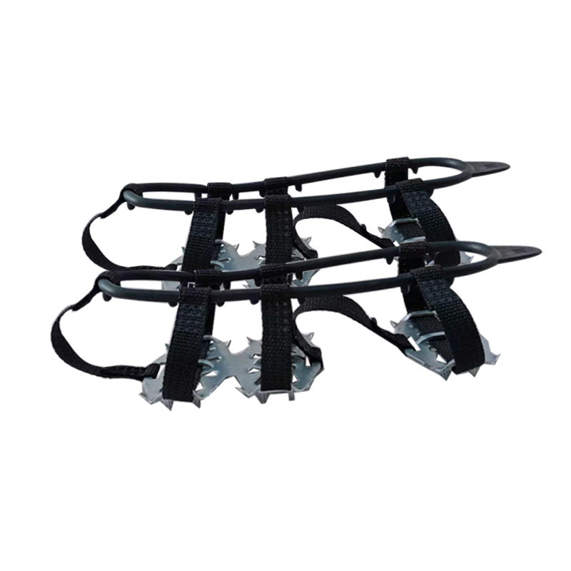 Outdoor 24-tooth reinforced ice claw non-slip shoe cover snow claw snow mud ice grip winter hiking shoes spiked shoe chain