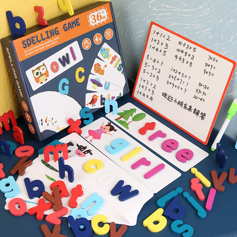 Amazon fun magic spelling word game children's teaching aids 26 English letters early education color cognitive toys