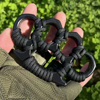 Палец самообороны Тигр Утолщенный Железный кулак Цинковый сплав Высокая твердость Утюг Четыре пальца Боевой автомобиль самообороны Разбитое окно Борьба с волками