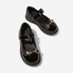 Girls' Leather shoes little girl flat loafers fashion color matching single shoes soft bottom children's shoes student British style shoes