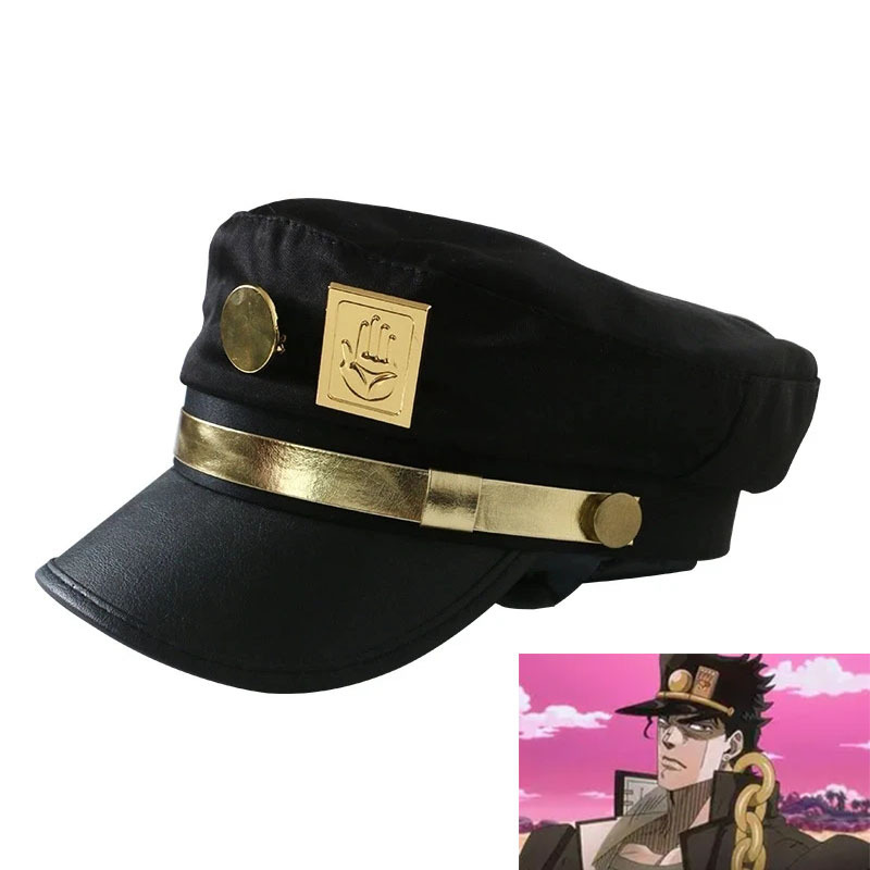 JOJO's Wonderful Adventure Hat Anime Peripheral Chengtaro Metal Badge cos Men and Women Navy Hat Sailor Hat