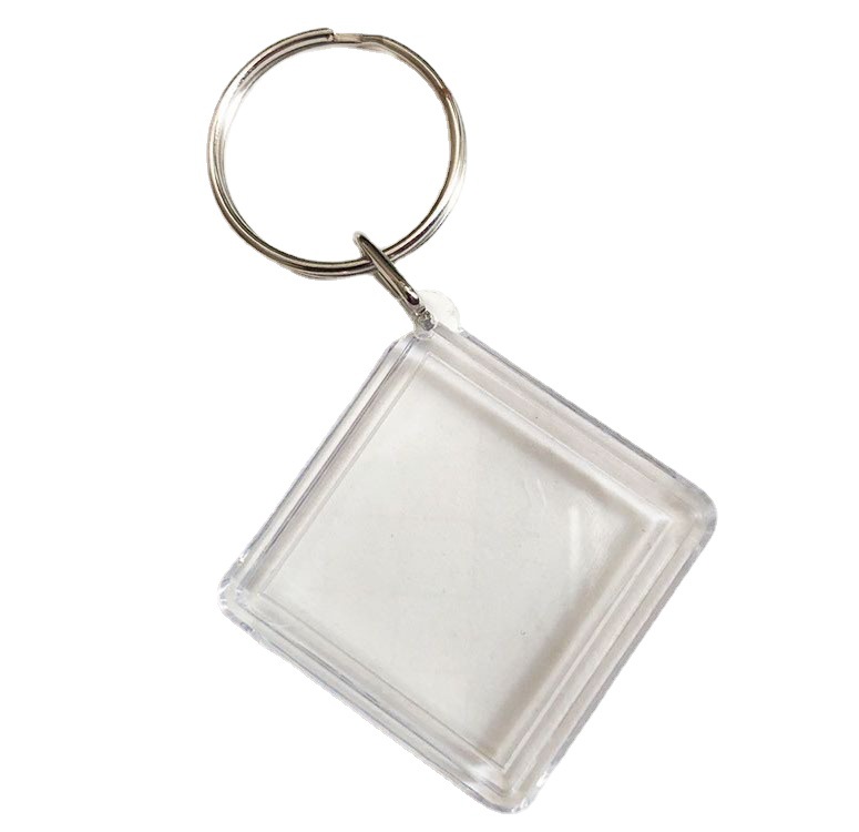 Homemade DIY Ping An Joy Calligraphy Keychain Bag Pendant Blank Transparent Keychain Unlockable Keychain