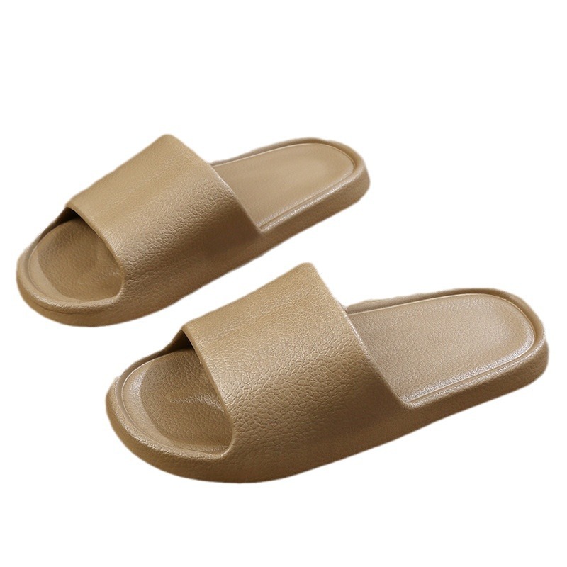 Popular imitation leather sandals for women Summer new couple cute indoor home non-slip slip shit feeling men's slippers one-piece delivery