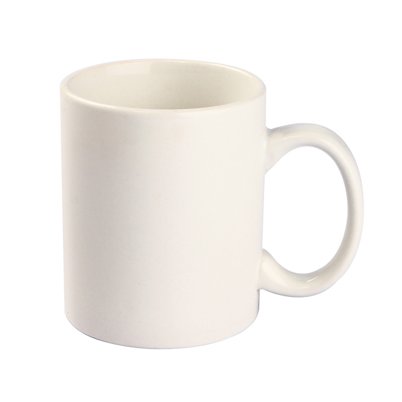Factory creative ceramic mug LOGO thermal transfer pattern cartoon mug white coated mug coffee mug