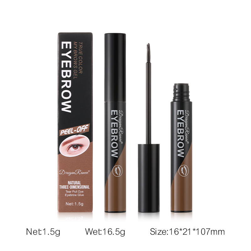 Cross-border tearing eyebrow gel eyebrow dye cream women's long-lasting waterproof non-fading eyebrow dye liquid eyebrow painting lazy beginner