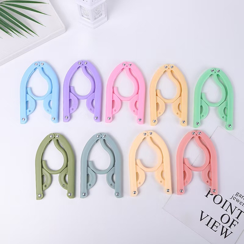 Folding Hanger Multifunctional Drying Hanger Non-slip Outdoor Travel Hanger Travel Portable Magic Hanger Factory Straight Hair