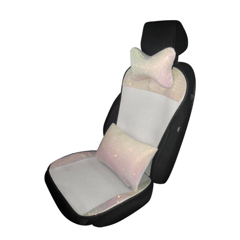 Car seat cushion small three-piece single-piece butt breathable backrest-less Diamond-inlaid original women's four-season universal seat cushion