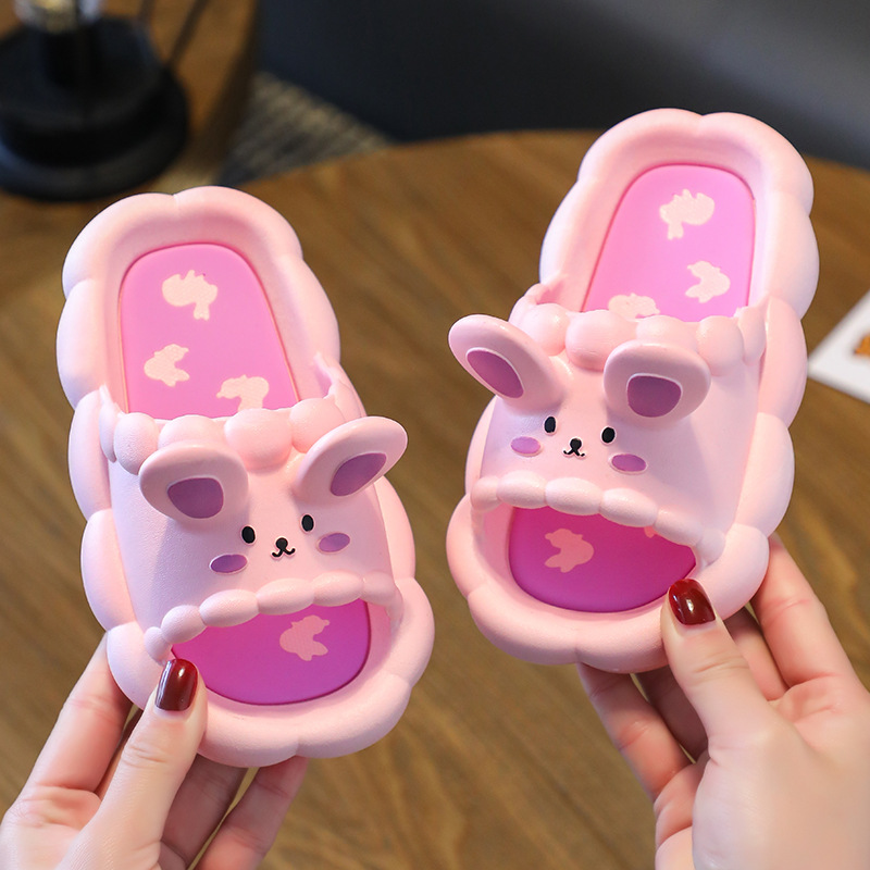 Children's slippers summer girls' cartoon rabbit home indoor non-slip soft bottom baby sandals boys and girls slippers