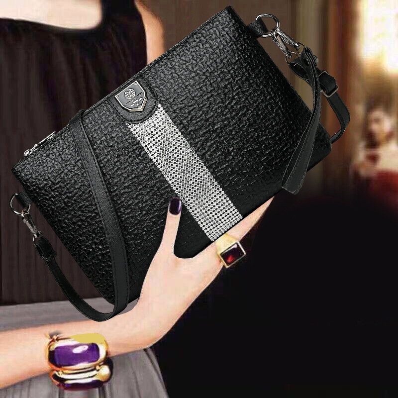 Foreign Trade Women's Bag 2021 New Large Capacity Crossbody Bag Fashion Rhinestone Clutch Bag Women's Shoulder Bag Small Change Bag