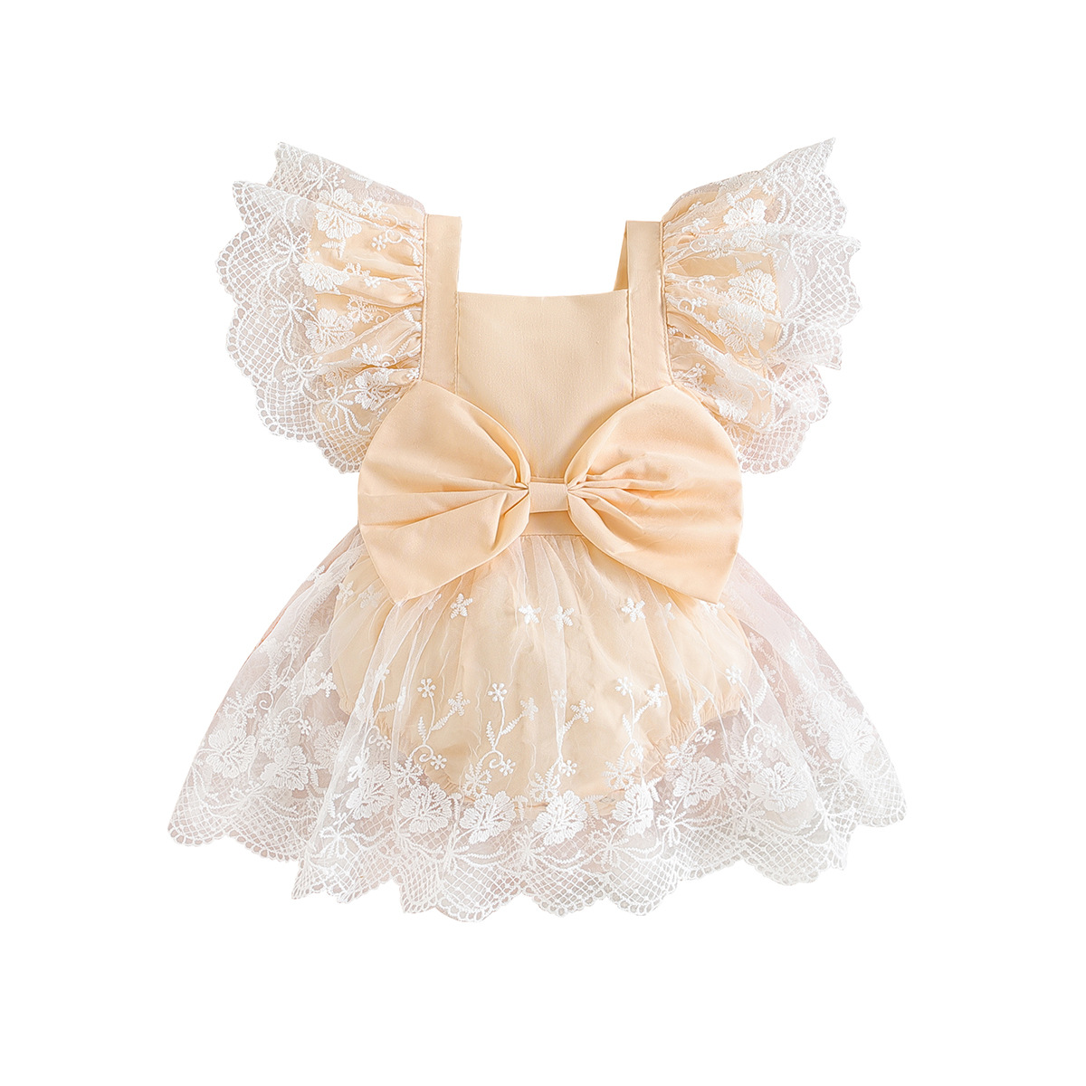 SAMGAMIBABY cross-border children's clothing summer new baby girl sweet princess romper lace jumpsuit
