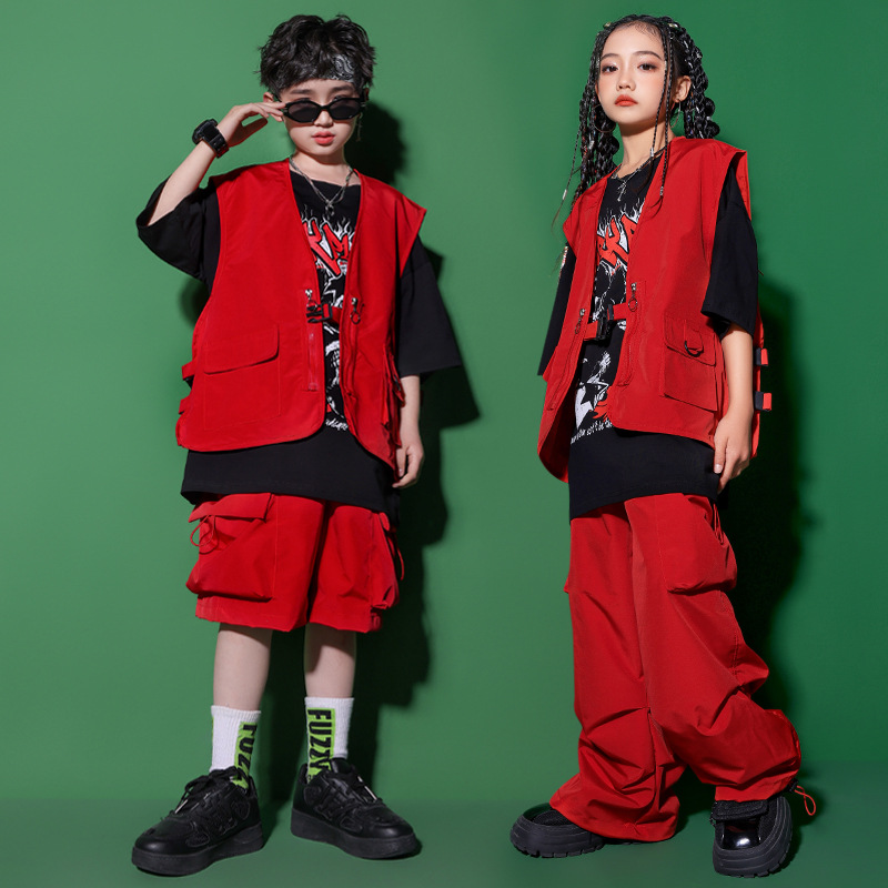 女童爵士舞服裝帥氣日系街舞演出服套裝少兒嘻哈hiphop走秀舞台潮