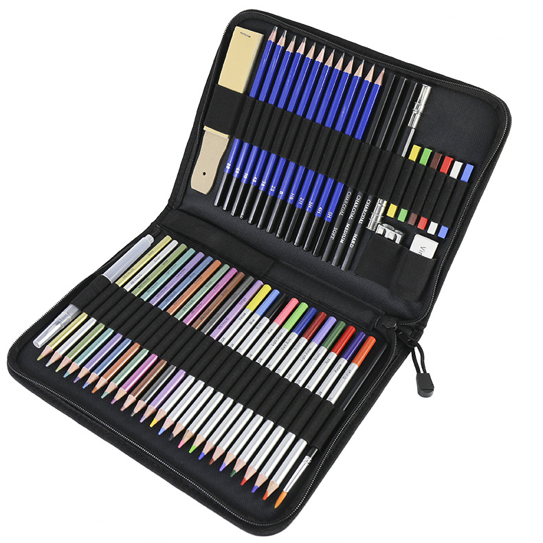 Factory direct color 51 piece sketch pencil set color lead painting sketch set color painting set