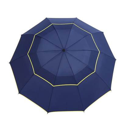 Oversized double-layer edging windproof men's business umbrella