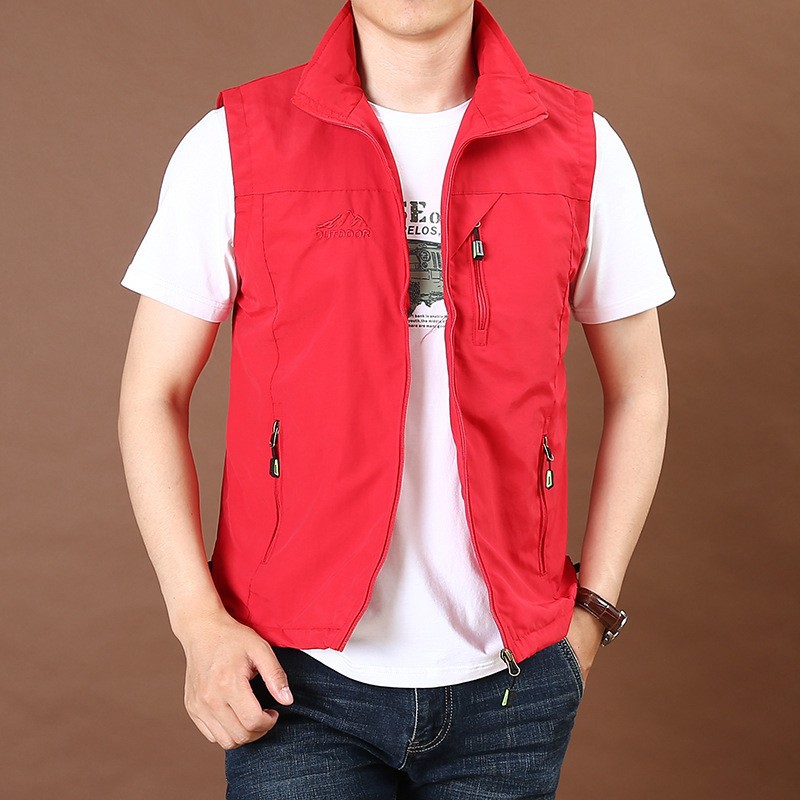 Spring and Autumn Men's Outdoor Loose Quick-drying Vest Photographic Fishing Vest Men's Multi-bag Tooling Waistcoat Trendy