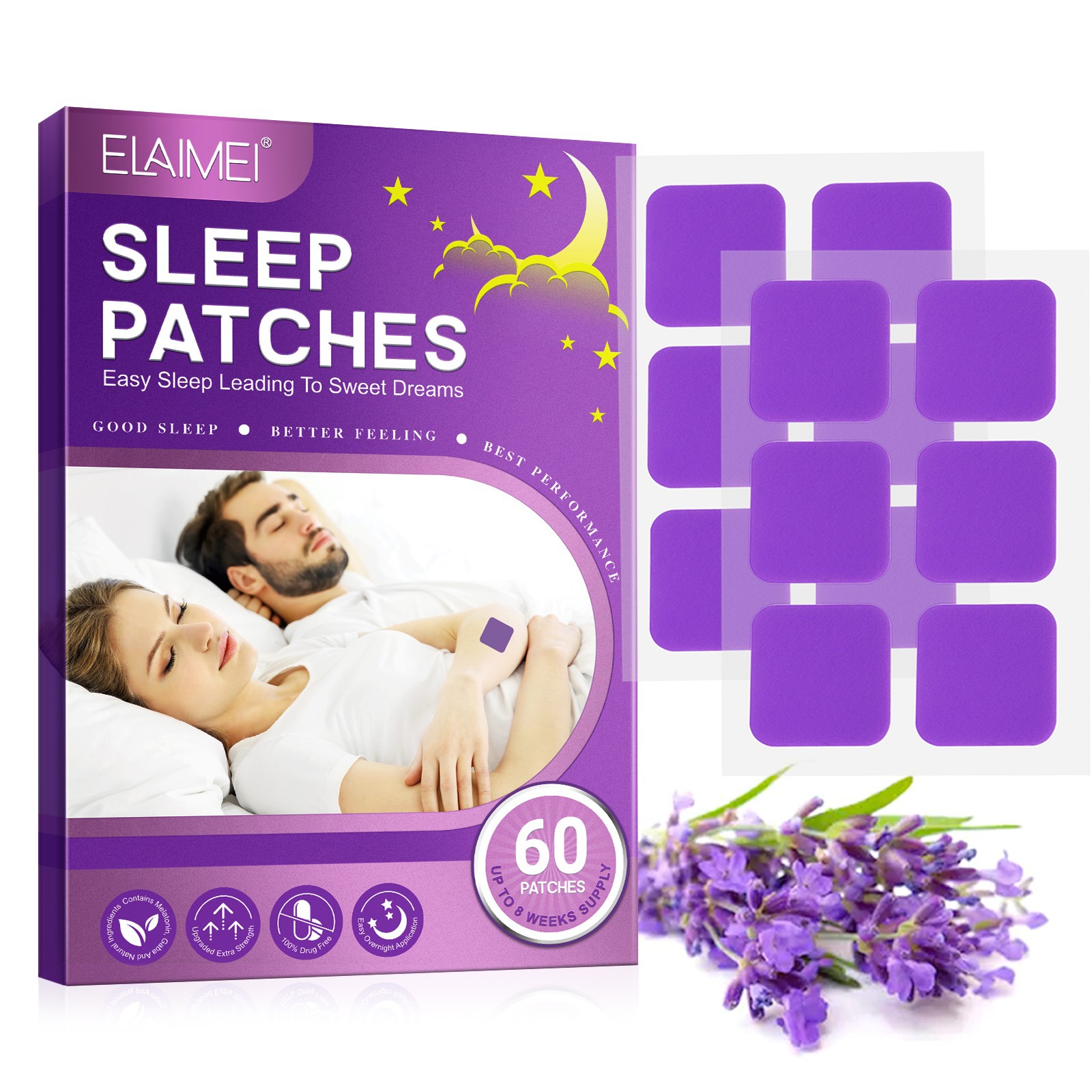 Cross-border ELAIMEI sleep stickers sleep health care stickers insomnia stickers sleep stickers sleep stickers deep sleep stickers multi-gauge