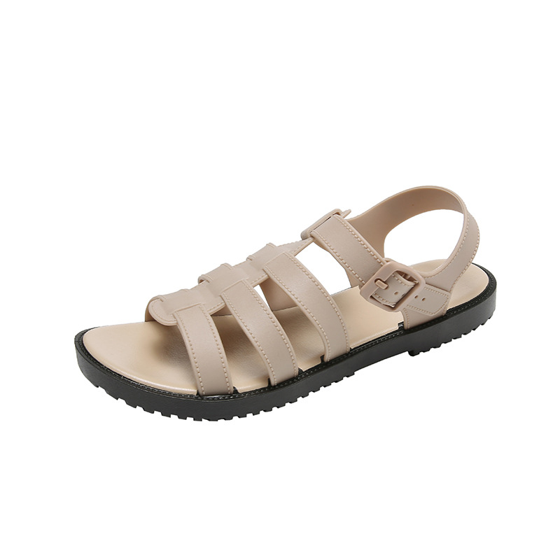 Sandals Women's 2021 New Summer Woven Soft-soled Shoes Casual Simple Hollow Wedge Fairy Roman Shoes