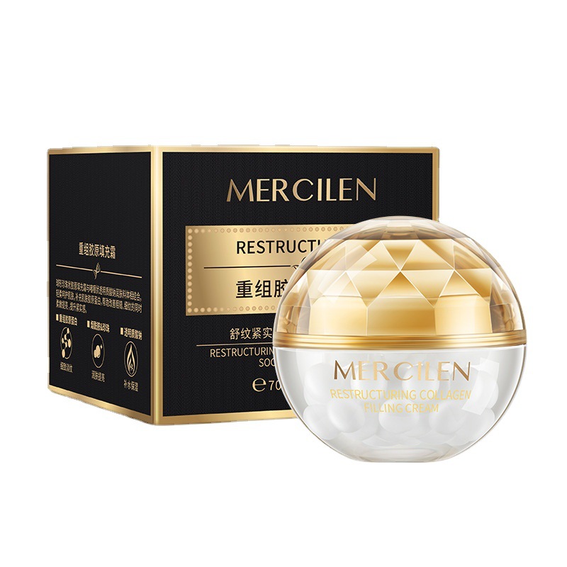 Mengxilan Recombinant Collagen Filling Cream 70g Compact Fade Fine lines Moisturizing Niacinamide Essence Cream for Women