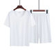 Ice Silk Pajamas Men's Summer Home Clothes Set Modal Seamless Crewneck Thin Short Sleeve Men's T-shirt Wholesale